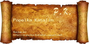 Popelka Katalin névjegykártya